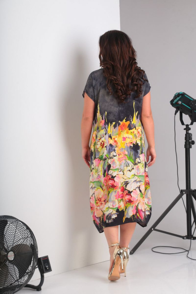 Платье с принтом и спущенным рукавом длиной 111 см Grace for you 187 - фото 2