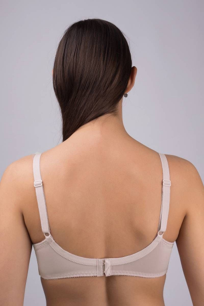 Бюстгальтер из эластичного полотна без детализации Verally 299-4 серебристый пион - фото 2