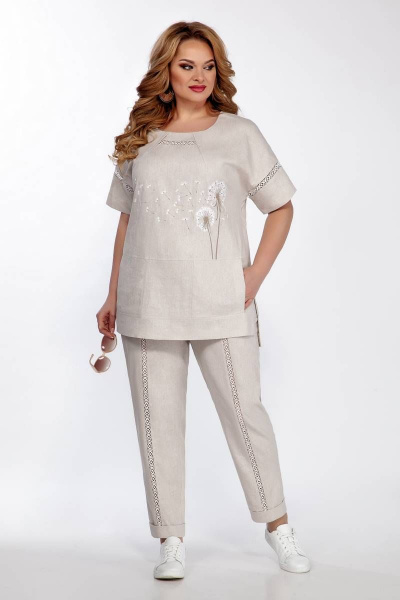 Брюки, туника LaKona 11378 льняной_с_одуванчиками- - фото 4