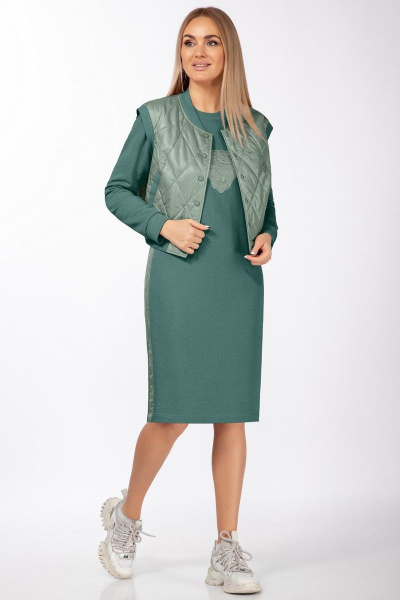 Жилет, платье БагираАнТа 847 мята - фото 1