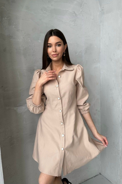 Платье THE.WOMAN 0014 бежевый - фото 4