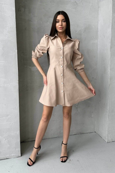 Платье THE.WOMAN 0014 бежевый - фото 3