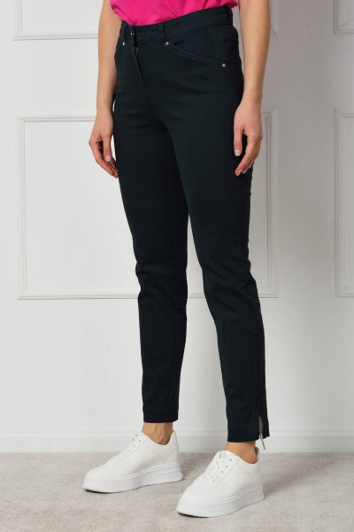 Стильные хлопковые брюки из ткани с фигурными карманами Femme & Devur 1567 8.17F(164) - фото 1