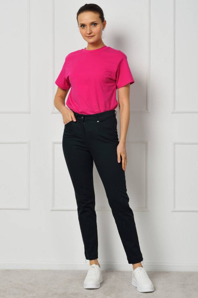 Стильные хлопковые брюки из ткани с фигурными карманами Femme & Devur 1567 8.17F(164) - фото 3
