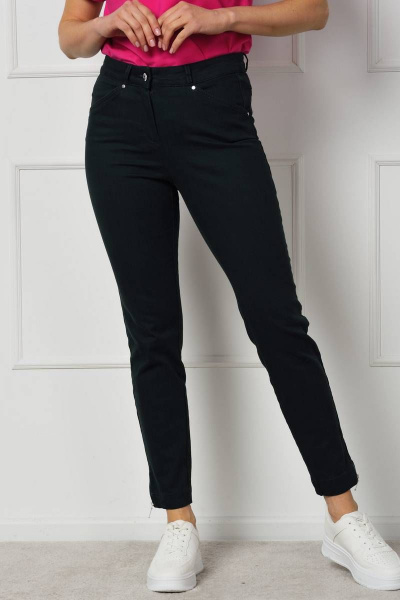 Стильные хлопковые брюки из ткани с фигурными карманами Femme & Devur 1567 8.17F(164) - фото 2