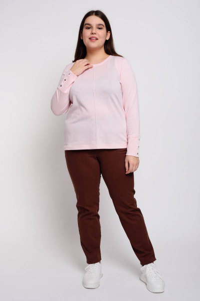 Коричневые зауженные брюки 7/8 с петлей и пуговицей Femme & Devur 1859 5.27F(164) - фото 2