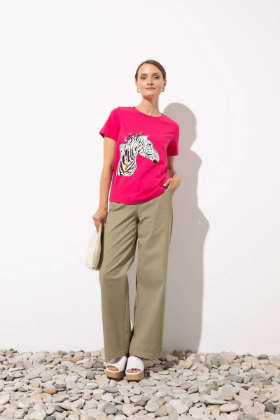 Джемпер с печатью из хлопка и трикотажа, прямой крой Femme & Devur 30724 1.43F(170) - фото 2