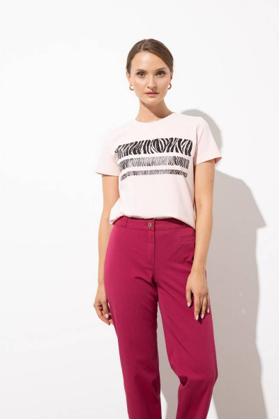 Джемпер с печатью из хлопка и трикотажа, прямой крой Femme & Devur 30727 1.14F(170) - фото 5