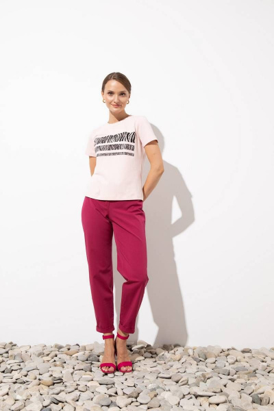 Джемпер с печатью из хлопка и трикотажа, прямой крой Femme & Devur 30727 1.14F(170) - фото 2