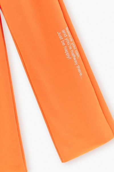 Брюки широкие из трикотажа и хлопка в ярком цвете Bell Bimbo 230111 абрикос - фото 2