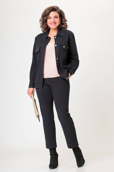 Брюки, жакет Swallow 593 черный - фото 9