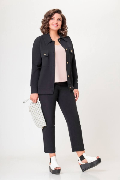 Брюки, жакет Swallow 593 черный - фото 4