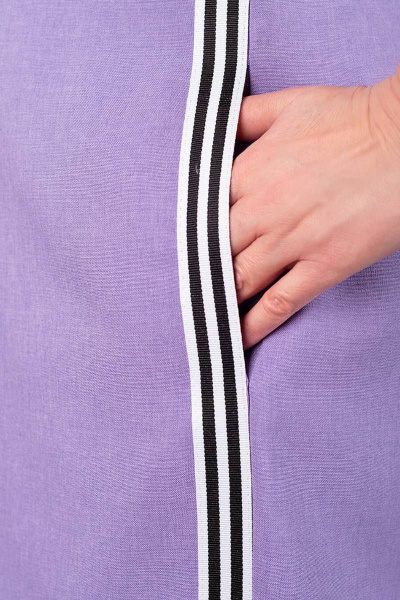 Платье из хлопка с сетчатым рукавом и аппликацией Camelia 20249 5 - фото 7