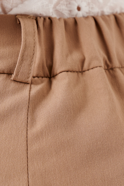 Брюки с высокой талией из хлопка для женственных образов Панда 103260w бежевый - фото 4