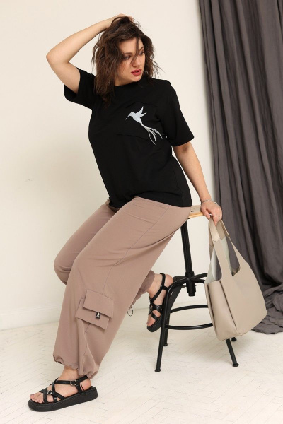 Блуза BegiModa 4024 черный - фото 6