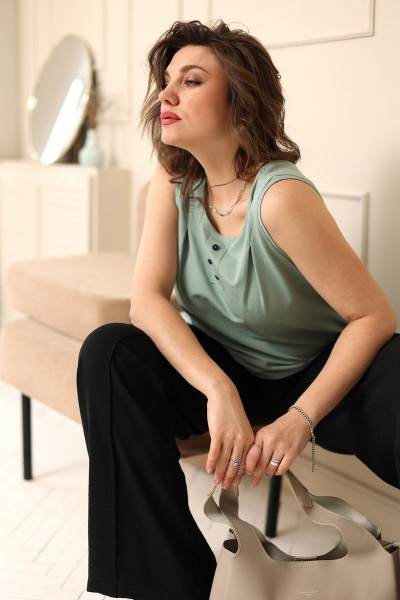 Блуза BegiModa 4038 олива - фото 4