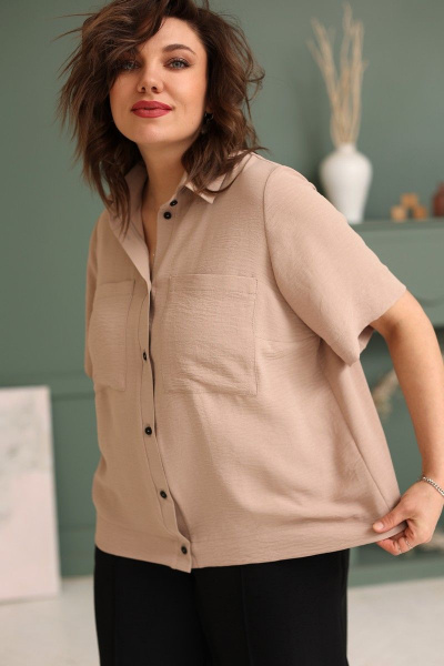 Блуза BegiModa 4040 кэмел - фото 2