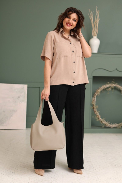 Блуза BegiModa 4040 кэмел - фото 3