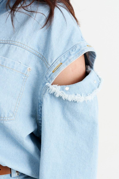 Рубашка NORMAL 12-223-grey - фото 7