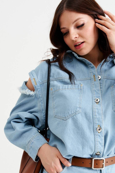 Рубашка NORMAL 12-223-grey - фото 6