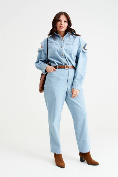 Рубашка NORMAL 12-223-grey - фото 2