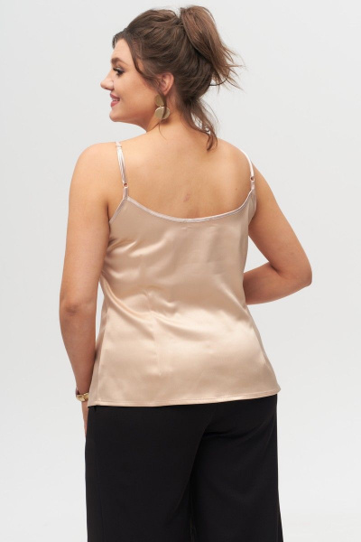 Круглогодичный бежевый топ полуприлегающего силуэта Anelli 1087.1 бежевый - фото 4