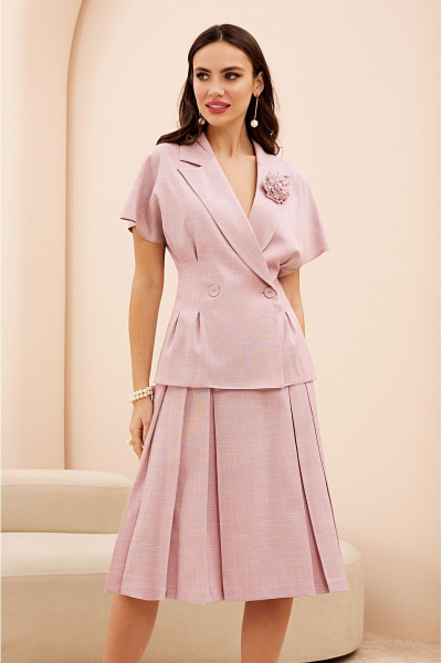 Брошь, жакет, юбка Lissana 4655 бегония - фото 8