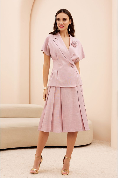 Брошь, жакет, юбка Lissana 4655 бегония - фото 7