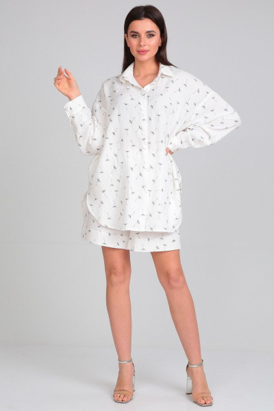 Летний костюм рубашка со спущенными плечами и шорты Your size 2187 - фото 4