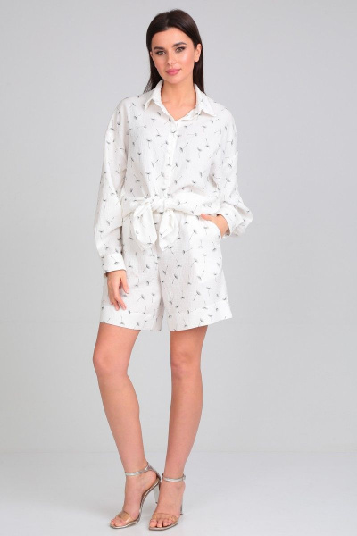 Летний костюм рубашка со спущенными плечами и шорты Your size 2187 - фото 3