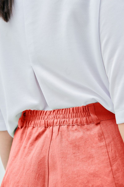 Брюки свободного кроя из льняной ткани с карманами Art Ribbon M3813B_2 - фото 3