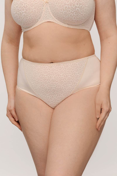 Трусы высокие из эластичного полотна с кружевом, На каждый день Milady 218 8.12 - фото 1