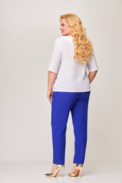 Деловой костюм 2-ка из текстиля на подкладке Swallow 652 василек - фото 9