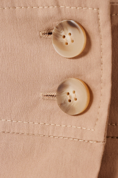 Платье из текстиля и хлопка с глубоким V-образным вырезом Панда 142180w бежевый - фото 4