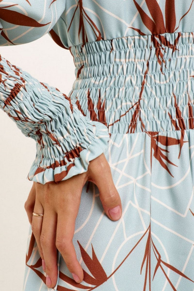 Платье Панда 129980w бирюзовый - фото 4