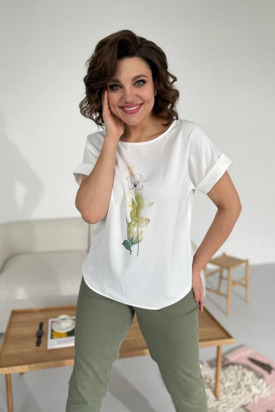 Блуза Rumoda 2114 белый - фото 2