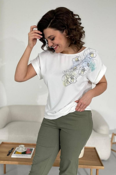 Блуза Rumoda 2116 белый - фото 7