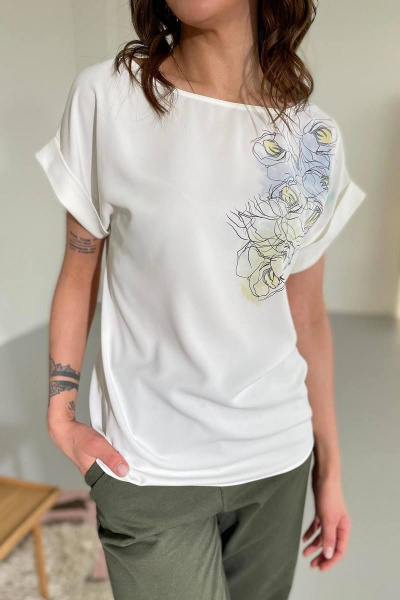 Блуза Rumoda 2116 белый - фото 3