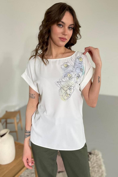 Блуза Rumoda 2116 белый - фото 2