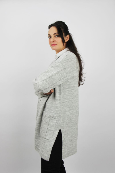 Жакет удлинённый силуэт из шерсти с разрезами по бокам Полесье С2679-22 2С8761-Д43 158,164 итальянский - фото 2