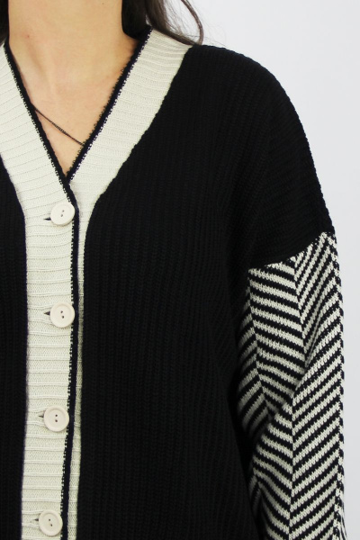 Жакет из трикотажа со длинным рукавом и прямым кроем Полесье С2709-22 2С5225-Д43 158,164 черный - фото 3