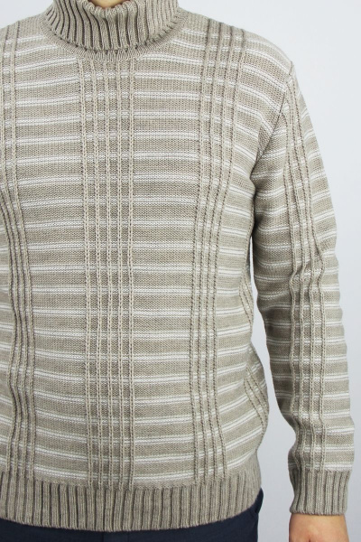 Свитер вязаный бежевый демисезонный на каждый день Полесье С3138-22 2С8751-Д43 170,176 кофейный - фото 3