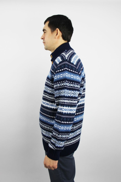 Свитер вязаный синий демисезонный на каждый день Полесье С3146-22 2С5181-Д43 182,188 т.синий - фото 2