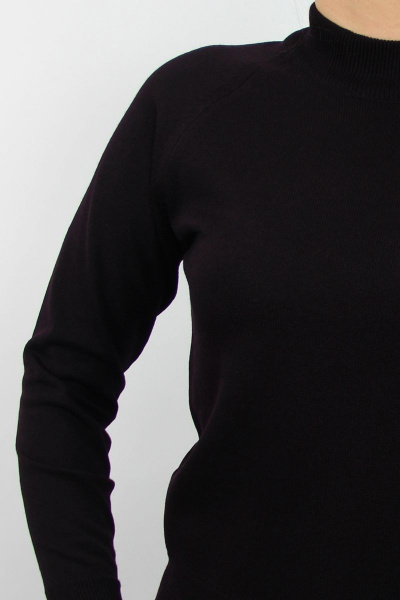 Демисезонный вязаный свитер с двойной стойкой воротником Полесье С3316-15 5С1754-Д43 170,176 ежевика - фото 3