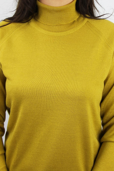 Свитер прямой из трикотажа с высоким воротником Полесье С3433-17 7С1582-Д43 158,164 листопад - фото 3