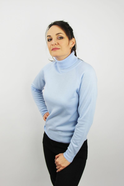 Демисезонный вязаный свитер с регланом и высоким воротником Полесье С3433-17 7С1582-Д43 158,164 сатурн - фото 2