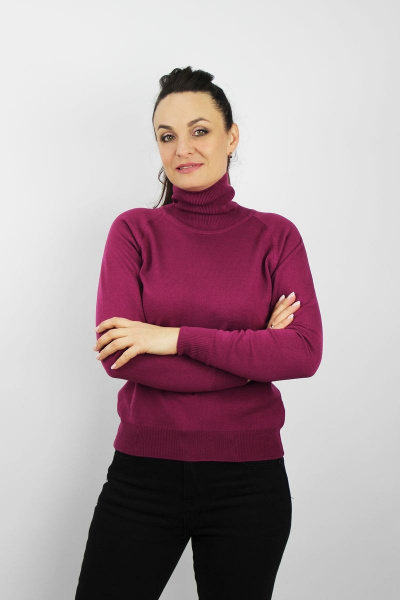 Демисезонный свитер реглан с высоким воротником в ярком цвете Полесье С3433-17 7С1582-Д43 158,164 фестивальная_фуксия - фото 1