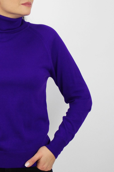 свитер из трикотажа с высоким воротником и рукавом реглан Полесье С3433-17 7С1582-Д43 158,164 фиолет - фото 3