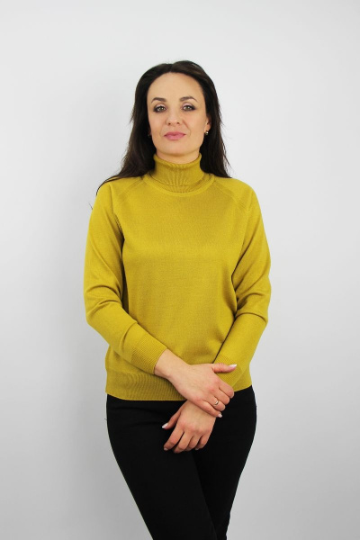 Демисезонный свитер реглан с высоким воротником и ярким цветом Полесье С3433-17 7С1582-Д43 170,176 листопад - фото 1