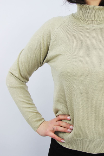 Демисезонный свитер реглан с высоким воротником Полесье С3433-17 7С1582-Д43 170,176 льняной - фото 3